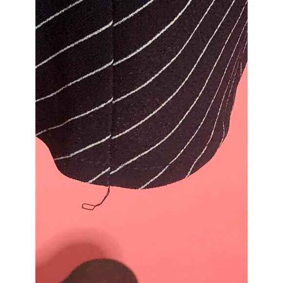 1990s-Y2K RAMPAGE STRIPED Navy and White KEYHOLE Back. Tank. Mini Dress. M-L - Picture 6 of 10